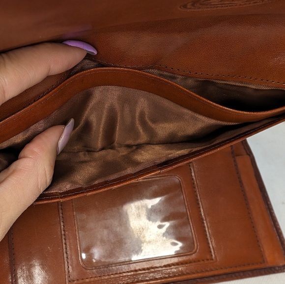 Brahmin Brown Wallet W/Checkbook Pen Holder - Picture 6 of 14